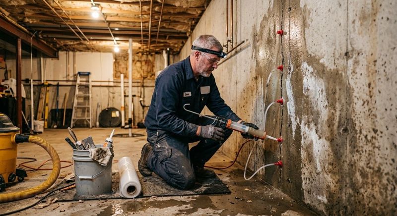 Basement Seepage Repair in Tuscaloosa, AL