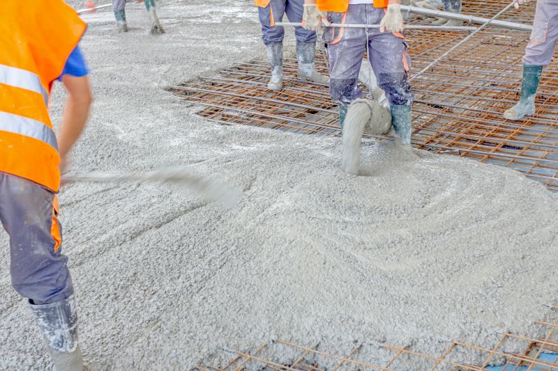 Winter Concrete Pouring